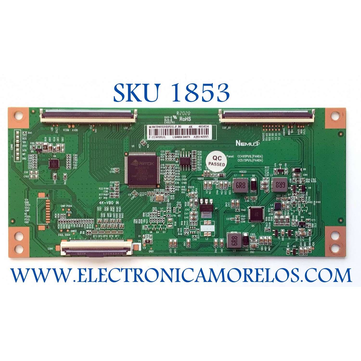 T-CON PARA TV PROSCAN 4K UHD / NUMERO DE PARTE N4TP495UHDPU1L / CC495PU1L / N4TP495UHDPU1L-F_B0 / CC575PU1L / E493761 / MODELO PLED5042-B-UHD